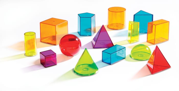 View-Thru Geometric Solids, 14 pcs