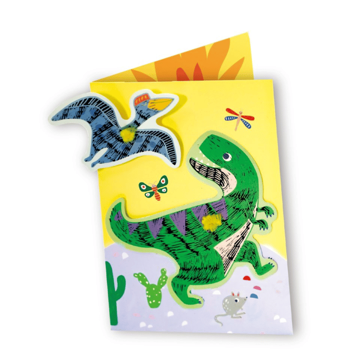 Scratch Art Greeting Cards - Dinosaurs, 3 pcs