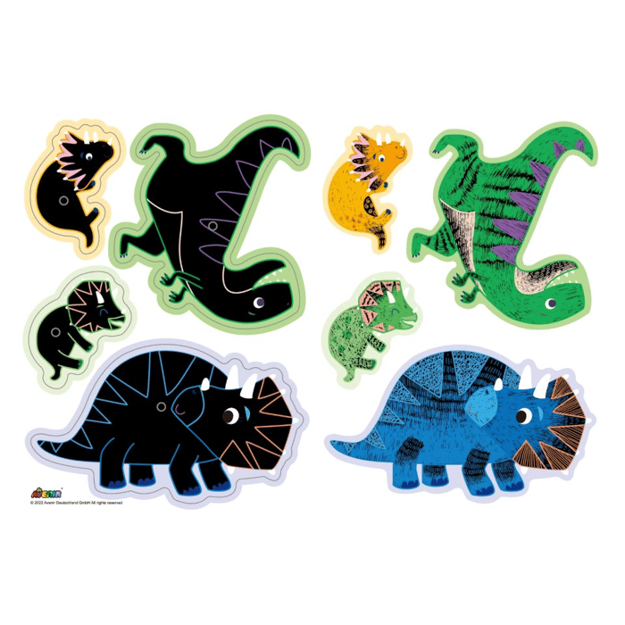 Scratch Art Greeting Cards - Dinosaurs, 3 pcs