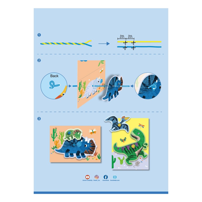 Scratch Art Greeting Cards - Dinosaurs, 3 pcs