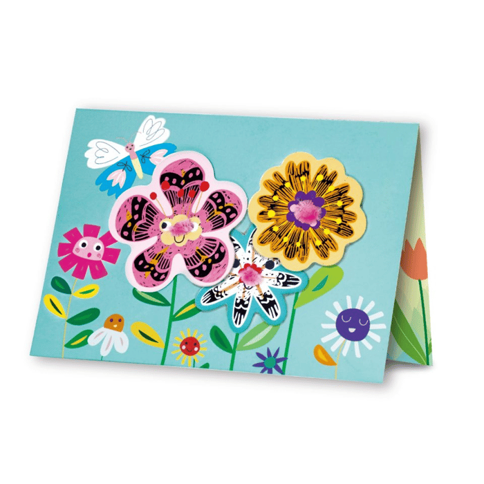 Scratch Art Greeting Cards - Flowers, 3 pcs