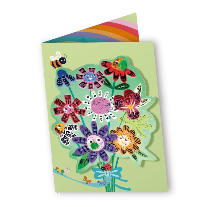 Scratch Art Greeting Cards - Flowers, 3 pcs