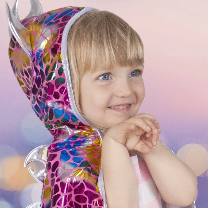 2-in-1 Dragon/Knight Cape, Size 5-6 yrs