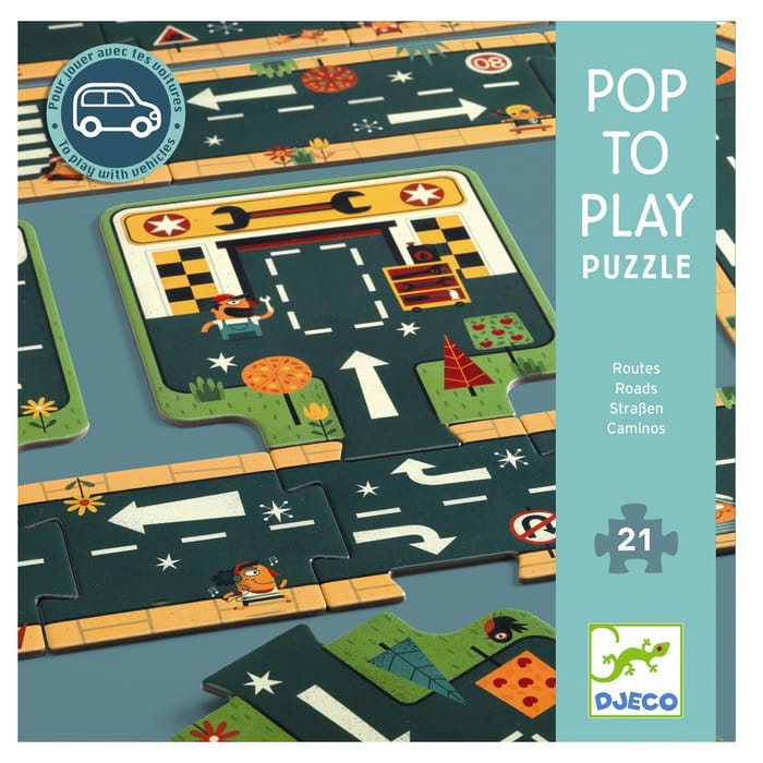 Floor Puzzle - Roads, 21 pcs