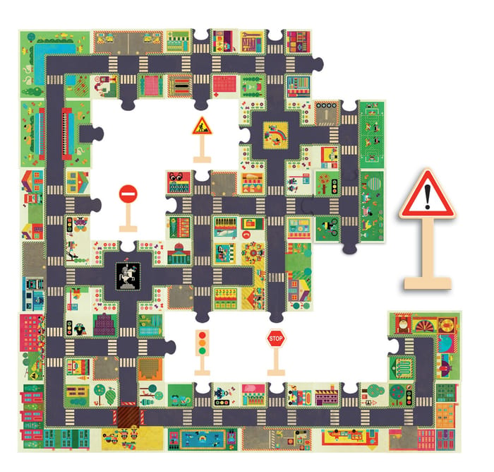 Floor Puzzle - City, 24 pcs