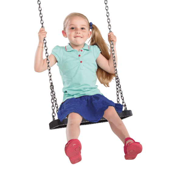 Flat Rubber Swing Seat + Chain, 2 metres