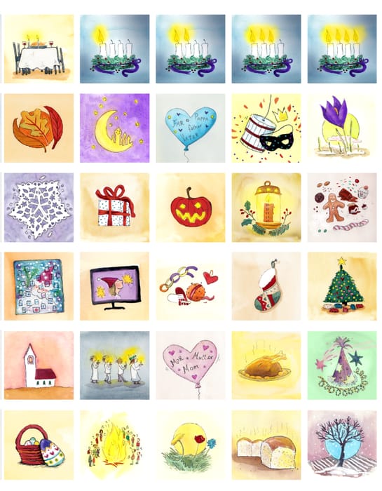 Extra Pictograms - Holidays/Seasons, 30 Cards