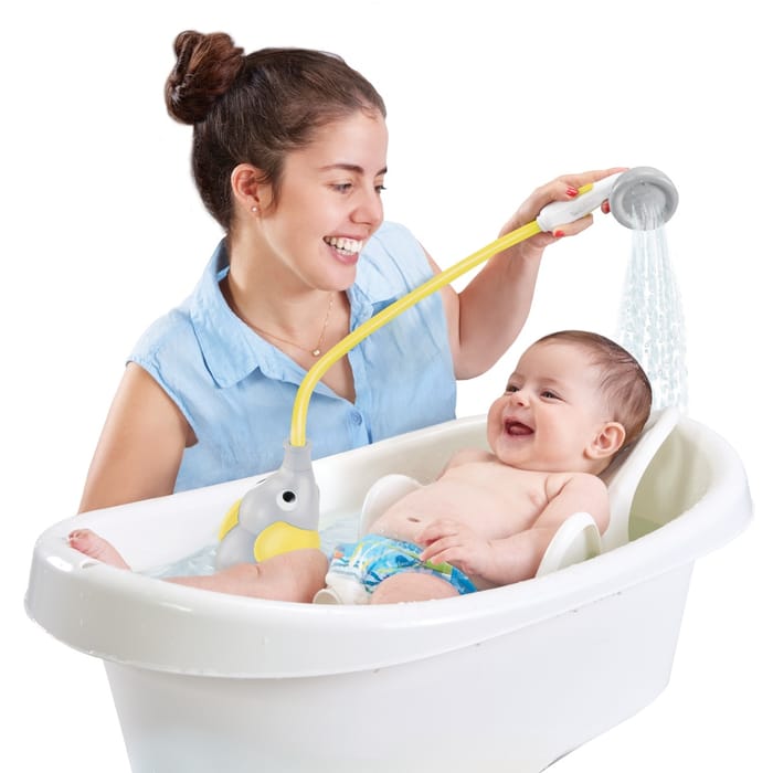 Elephant Battery-Powered Baby Shower Set, Yellow