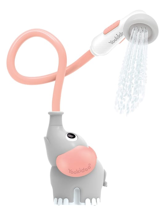 Elephant Battery-Powered Baby Shower Set, Pink