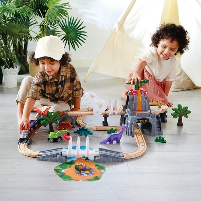 Train Track Set - Dino Railway Adventure, 61 pcs