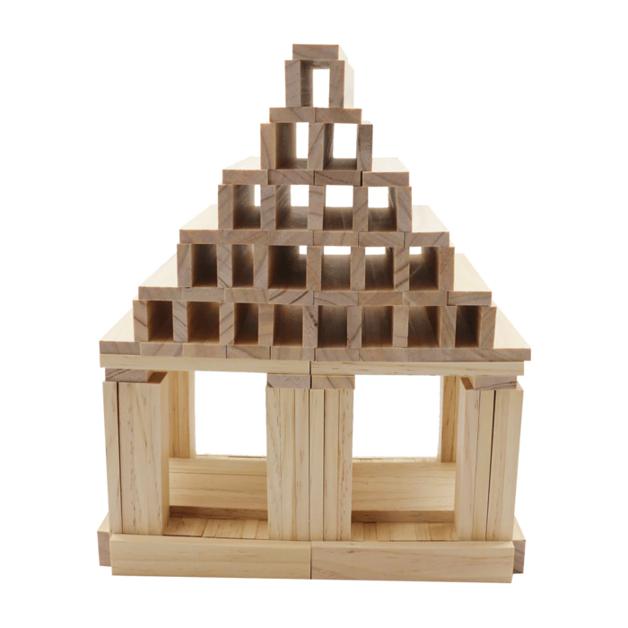 Wooden Building Blocks - Natural, 200 pcs
