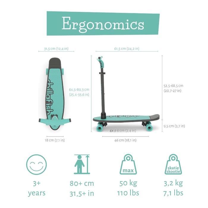 2-in-1 SkatieSkootie - Mint