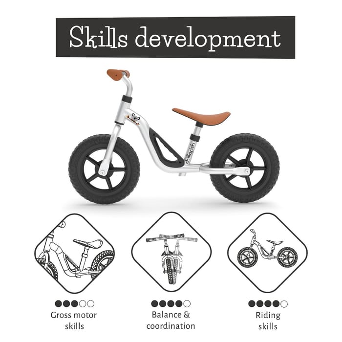 Balance Bike Charlie - Silver (18 mos - 4 yrs)