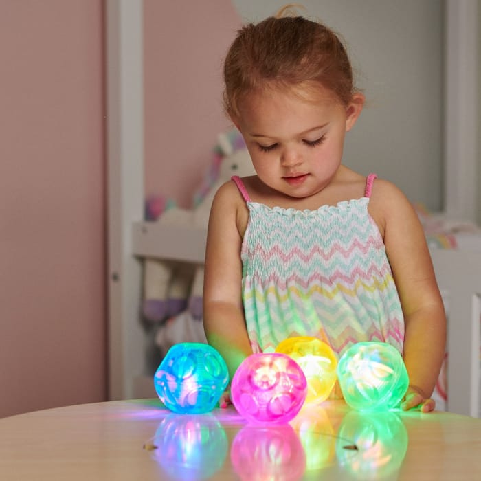 Sensory Flashing Bouncy Balls, 4 pcs