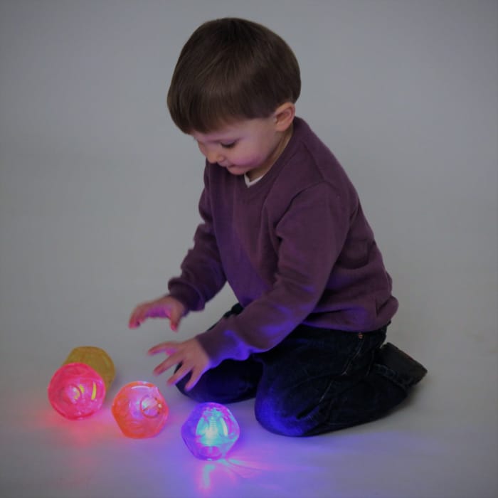 Sensory Flashing Bouncy Balls, 4 pcs