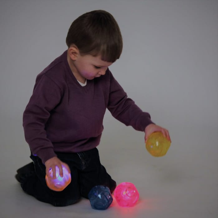 Sensory Flashing Bouncy Balls, 4 pcs