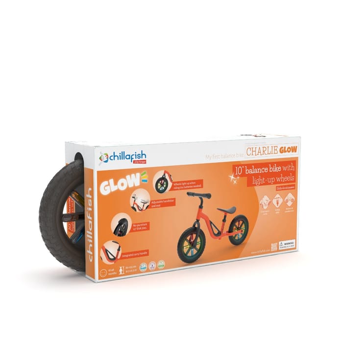 Balance Bike Charlie GLOW - Orange (18 m - 4 yrs)