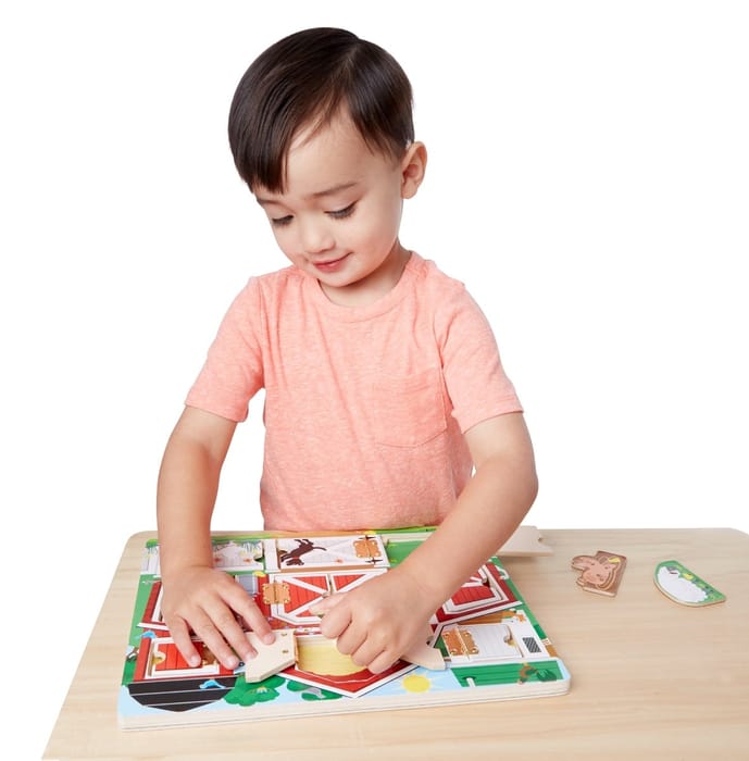 Hide & Seek Farm Magnetic Puzzle Board