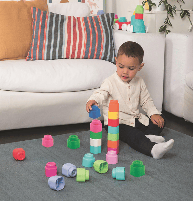 Clemmy Baby Soft Blocks - Magic Rainbow Set, 9 pcs