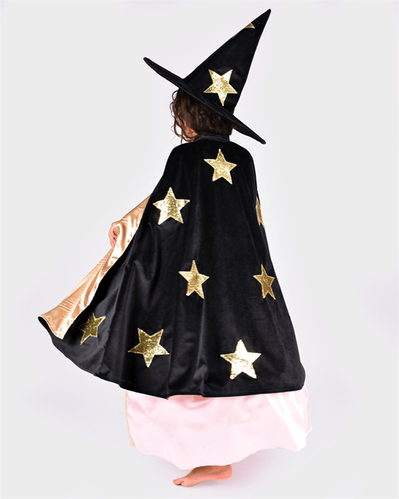 Magic Cape and Hat with Stars, size 3-8 years