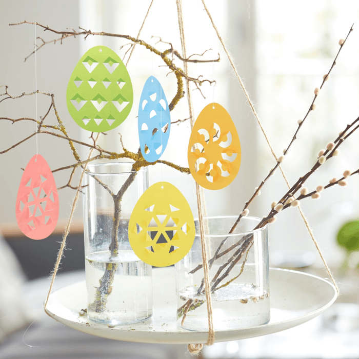 DIY Folded Paper Easter Eggs, 16 pcs