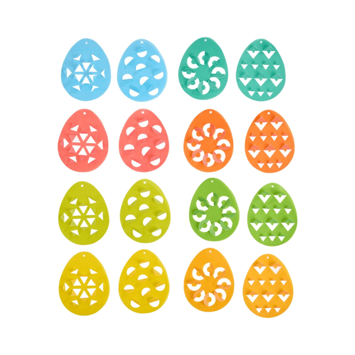 DIY Folded Paper Easter Eggs, 16 pcs