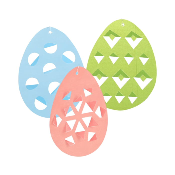 DIY Folded Paper Easter Eggs, 16 pcs