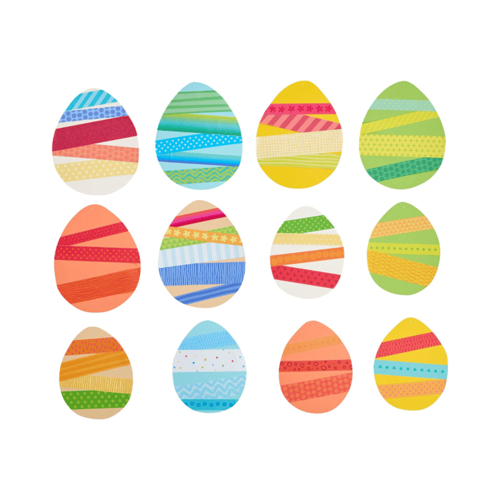 DIY Collage Easter Eggs, 12 pcs