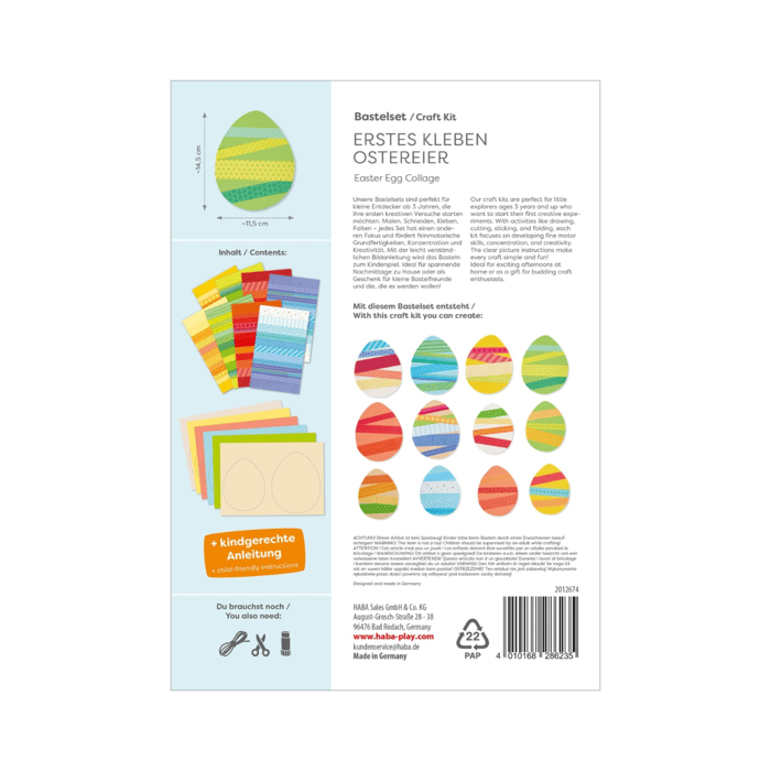 DIY Collage Easter Eggs, 12 pcs