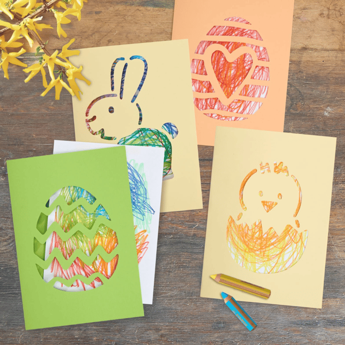 DIY Easter Cards, 12 pcs