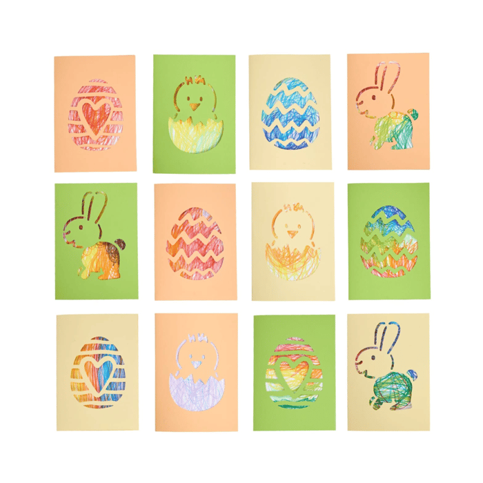 DIY Easter Cards, 12 pcs