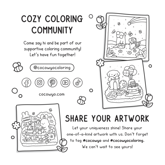 Colouring Book - Cozy Cuties