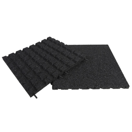 Safety Mat 50x50 cm/30 mm - Black (EN approved)