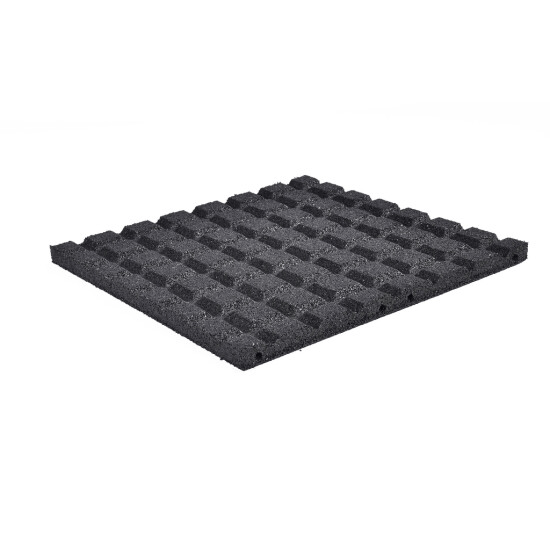 Safety Mat 50x50 cm/30 mm - Black (EN approved)
