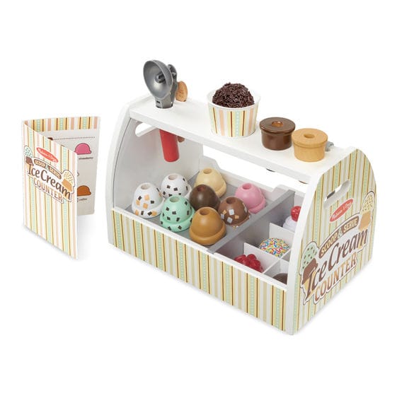 Wooden Scoop & Serve Ice Cream Counter