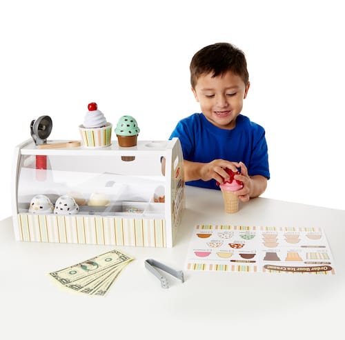 Wooden Scoop & Serve Ice Cream Counter