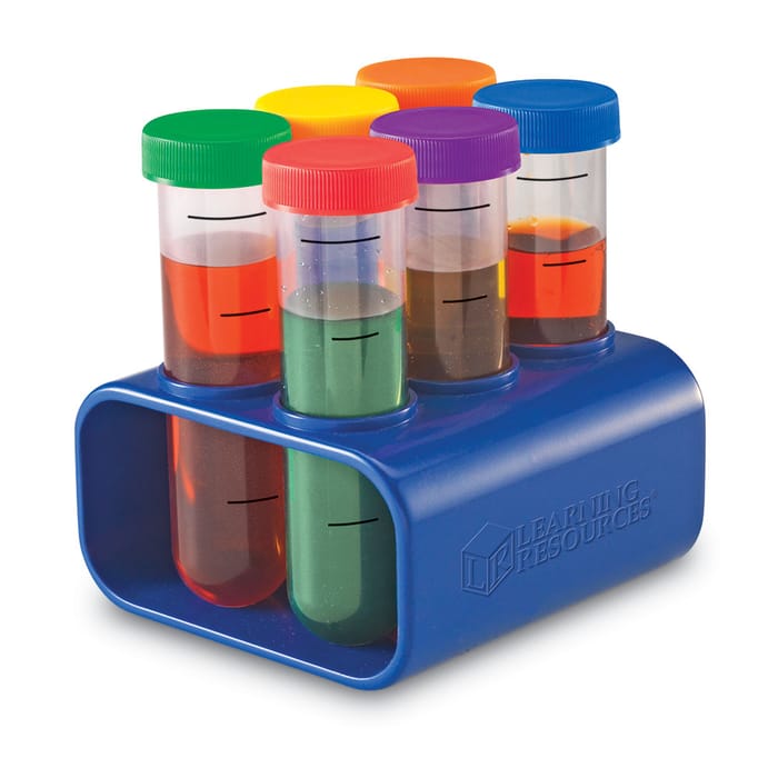 Jumbo Test Tubes with Stand, 6 pcs