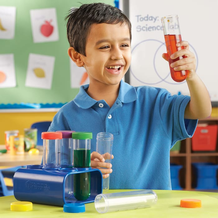 Jumbo Test Tubes with Stand, 6 pcs