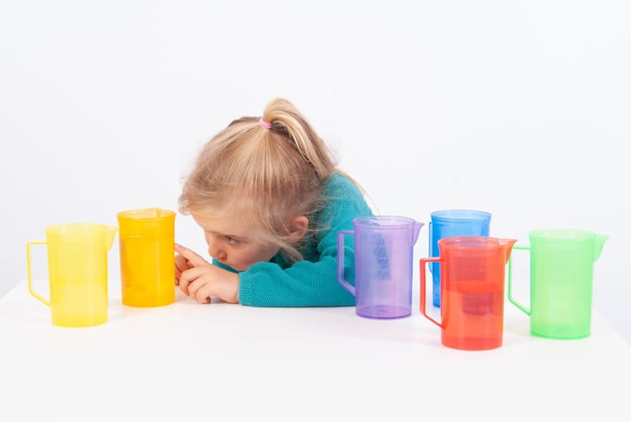 Translucent Colour Jugs, 6 pcs