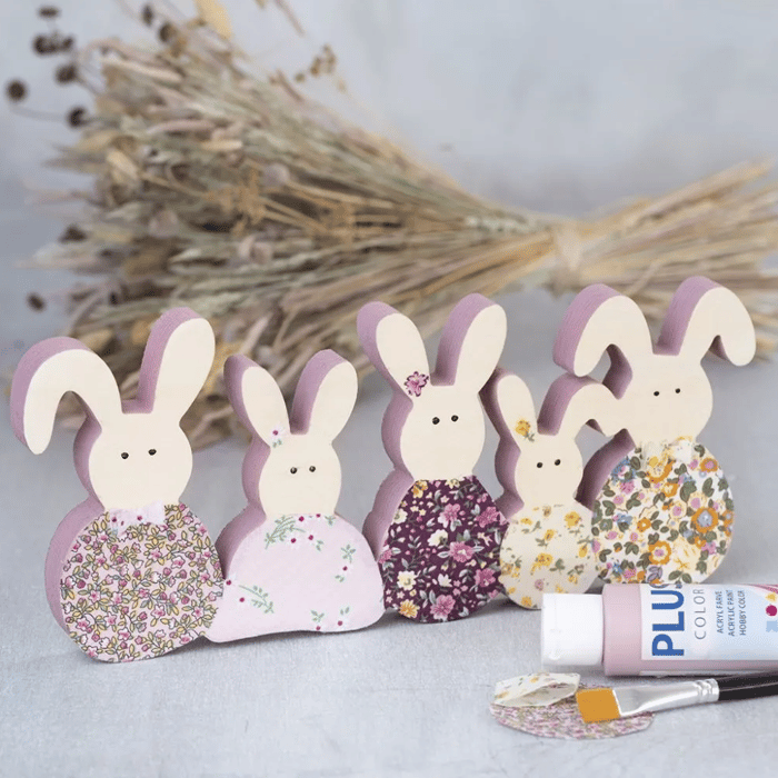 Paint Your Own Wooden Easter Bunny Ornaments 30 cm