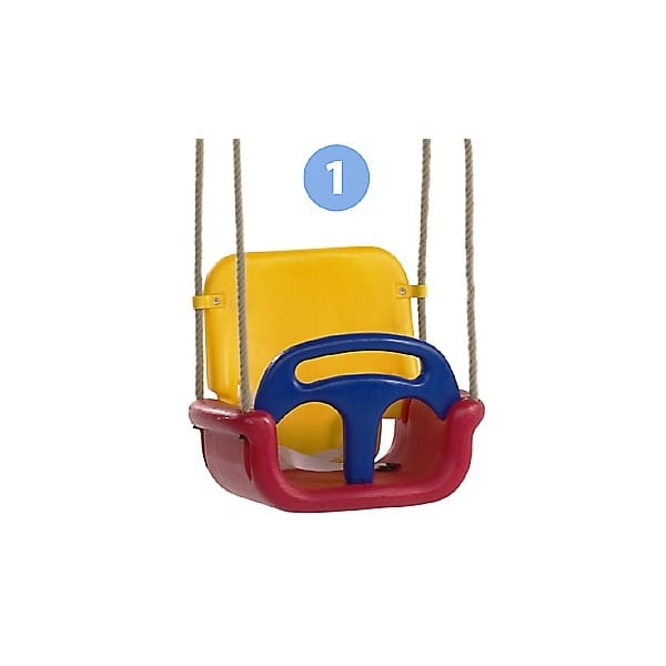 3-in-1 Baby Swing - Yellow/Red
