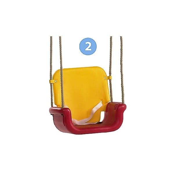 3-in-1 Baby Swing - Yellow/Red