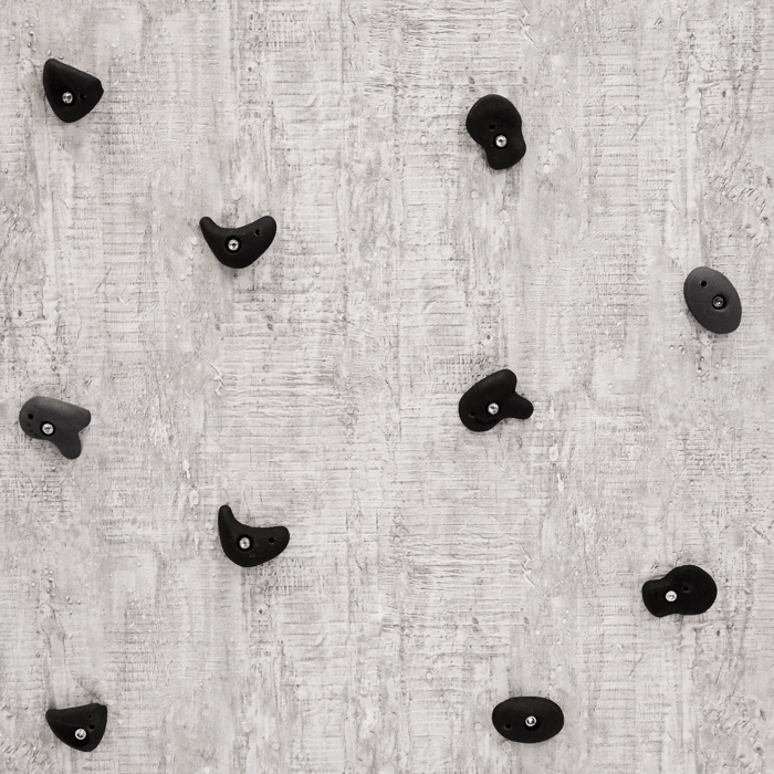 Climbing Holds Black/Grey (incl. Screws), 5 pcs