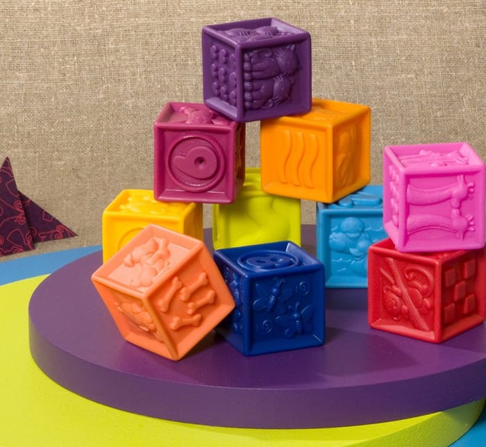 One Two Squeeze Numbers and Shapes Blocks, 10 pcs