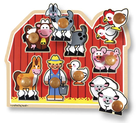 Jumbo Knob Puzzle - Barnyard Animals