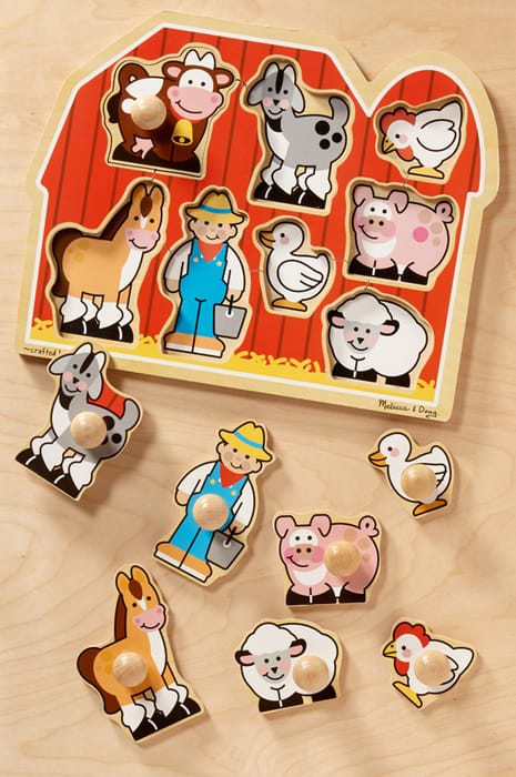 Jumbo Knob Puzzle - Barnyard Animals