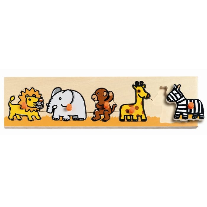Knob Puzzle with 5 Pieces - Savanna