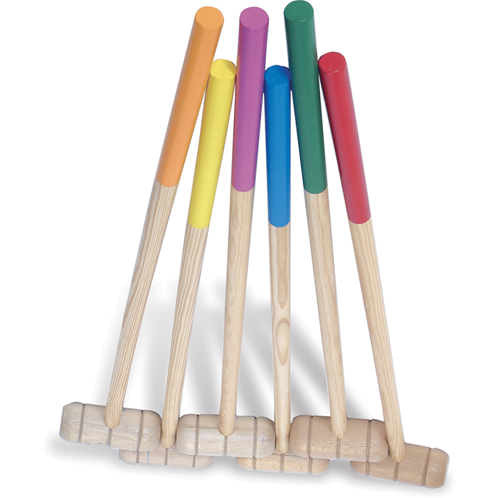 Croquet Set with 6 Mallets, L: 80 cm