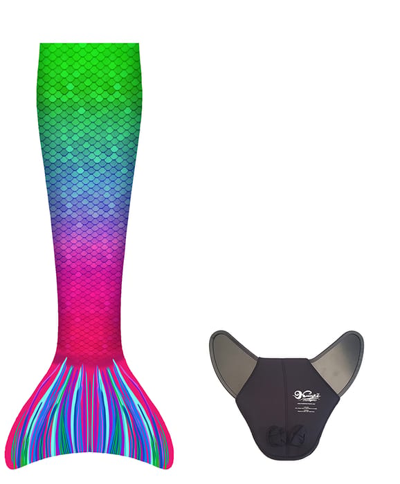 Mermaid Tail + Monofin - Capri (XS + S)