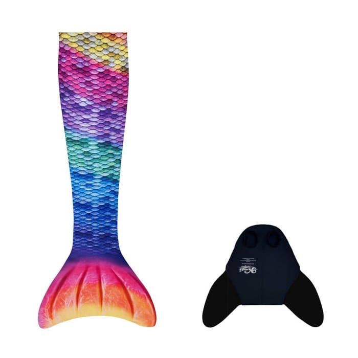 Mermaid Tail + Monofin - Rainbow (XS + S)